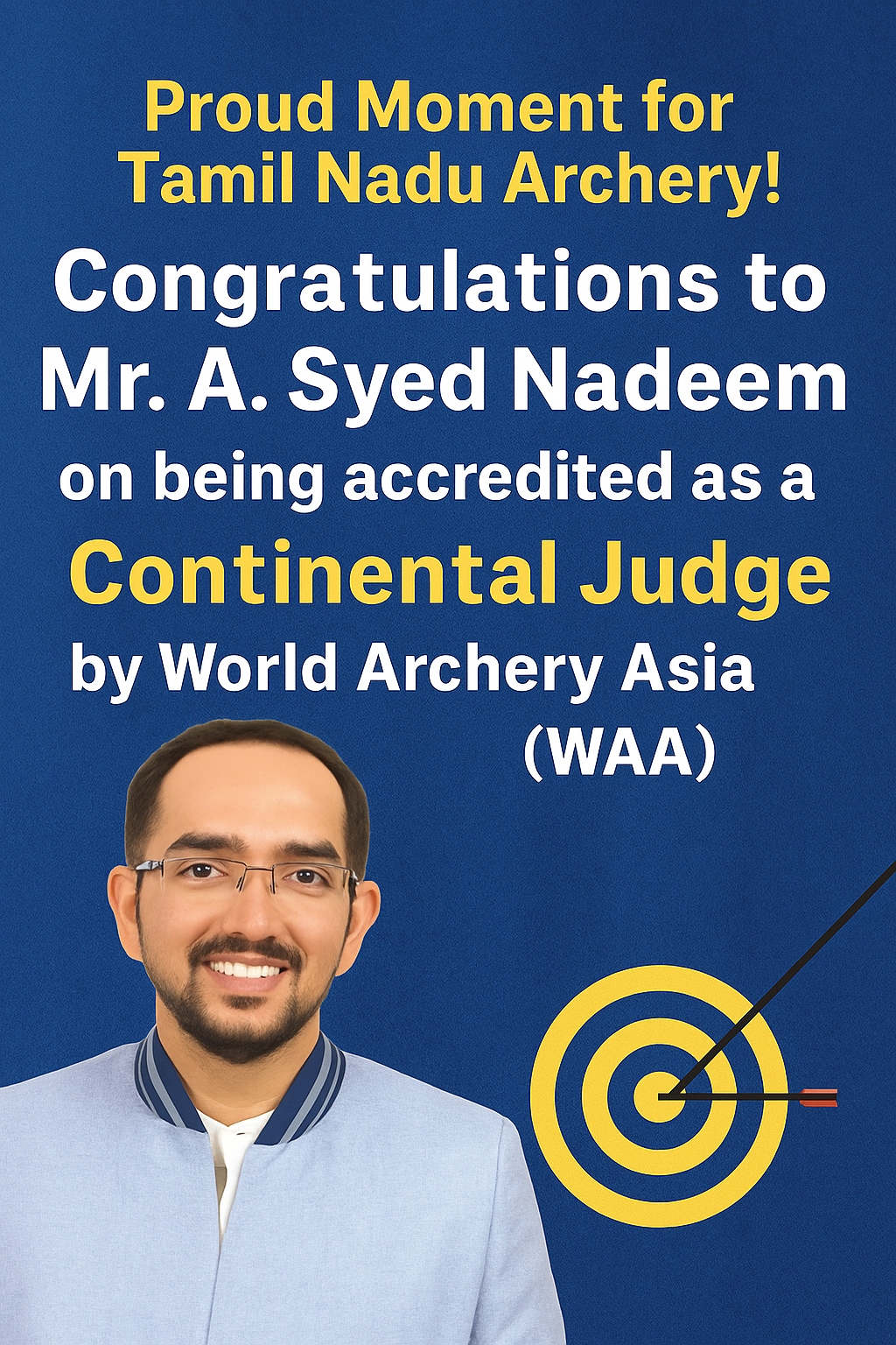 Tamil Nadu’s A. Syed Nadeem Becomes Continental Judge